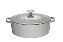 
                        
                          Load image into Gallery viewer, Cuisinart Chef's Classic Enameled Cast Iron 5.5-Quart Oval Covered Casserole, Enameled Cool Grey - JOY2ESpree
                        
                      
