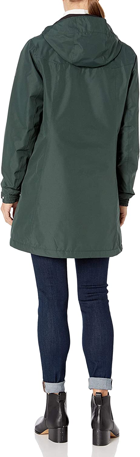 Helly-Hansen Womens Aden Insulated Waterproof Windproof Breathable Long Length Packable Hood Rain Coat Jacket