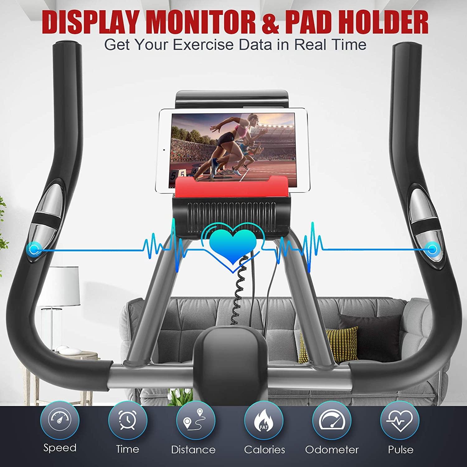 Heka Exercise Bike Indoor Cycling Bike Stationary Spin Bike 440lbs Weight Capacity - JOY2ESpree