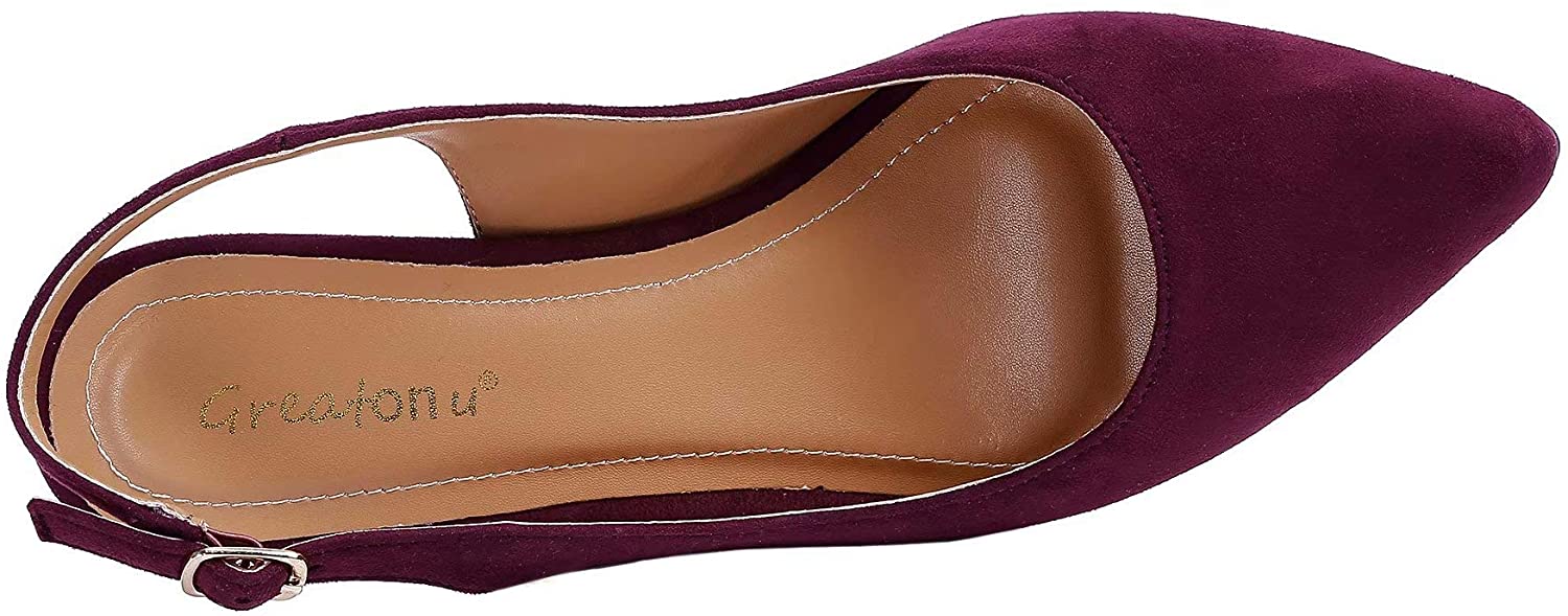 Greatonu Womens Slingback Dress Pump