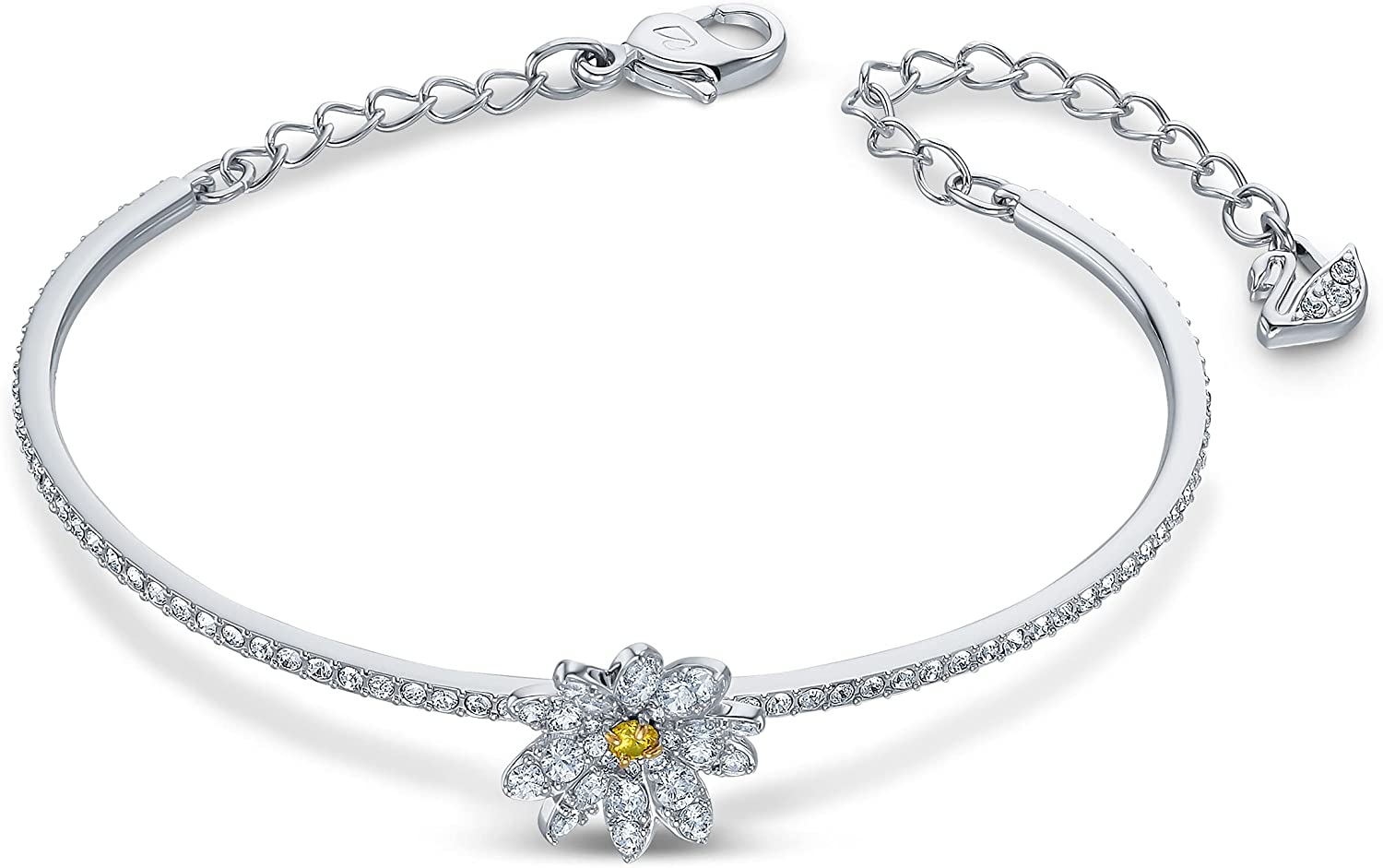 SWAROVSKI Women's Eternal Flower Jewelry Collection, Yellow Crystals, Clear Crystals - JOY2ESpree