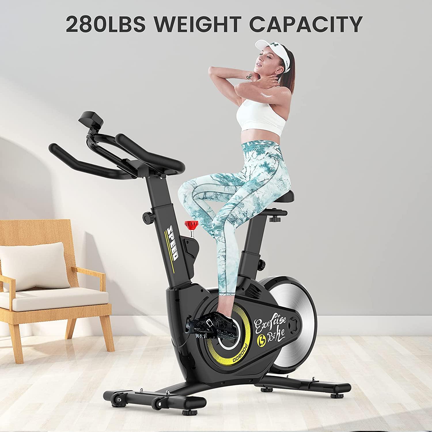 L NOW Exercise Bike Indoor Cycling Bike Belt Drive Stationary Bike - JOY2ESpree