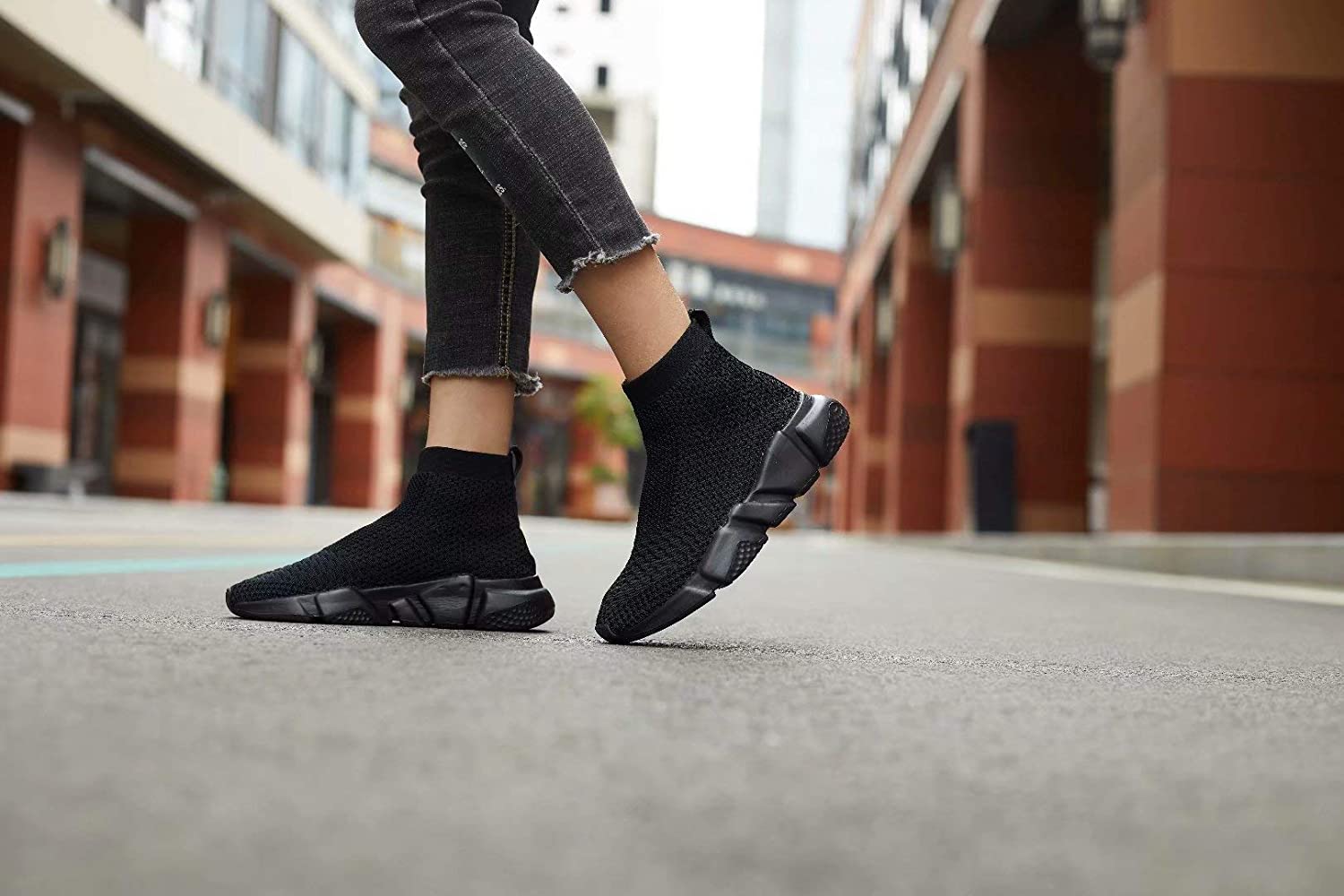 Voxge Men's and Women's Sock Sneakers Lightweight Breathable Athletic Running.