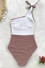 
                        
                          Muat gambar ke penampil Galeri, CUPSHE Women's One Piece Swimsuit Color Block One Shoulder Bowknot Bathing Suit
                        
                      