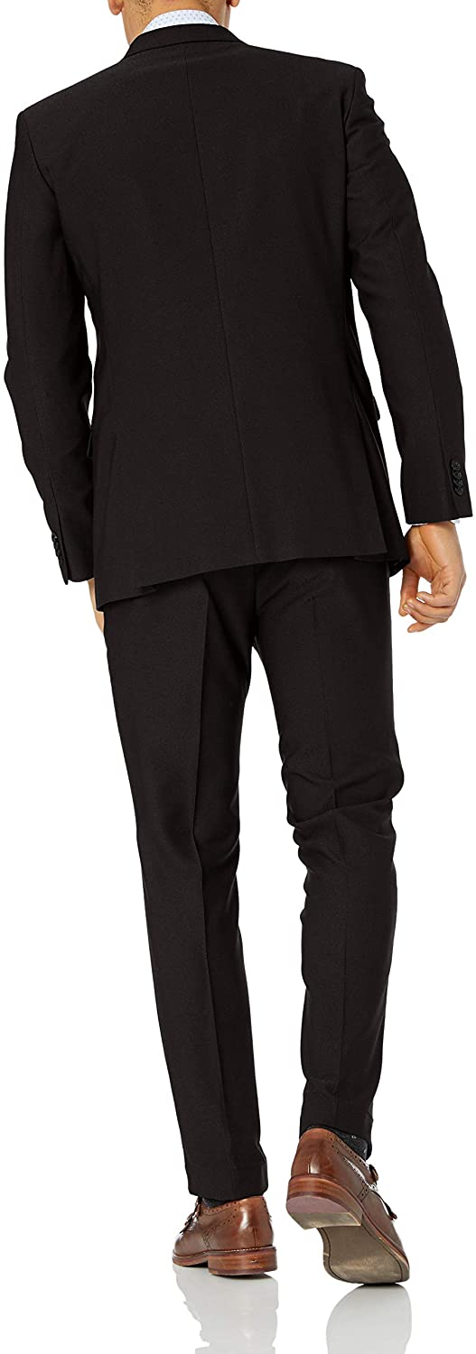 Unlisted by Kenneth Cole Men's 2 Button Slim Fit Suit with Hemmed Pant