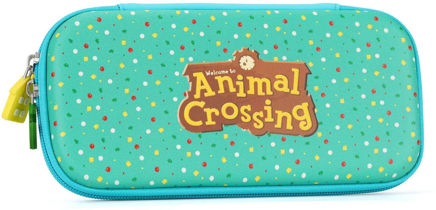 Carrying Case for Nintendo Switch - Cute Animal Crossing Portable Slim Travel Bag fit Switch Console & Game Accessories (White) - JOY2ESpree