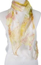 
                        
                          Load image into Gallery viewer, Double Layer Silk scarf, Floral Ruffle Silk Scarf, Summer scarf
                        
                      