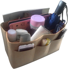 
                        
                          Load image into Gallery viewer, Felt Tote Bag Organizer Insert with Pockets, Handbag Purse Shaper, fits Neverfull, Speedy, Longchamp, etc.
                        
                      