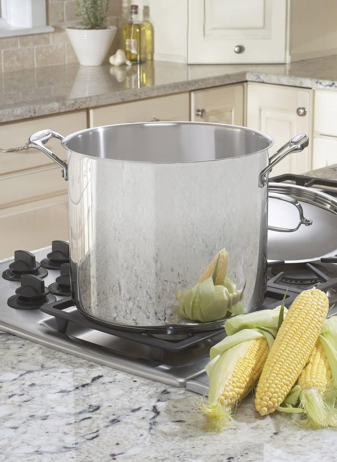 Cuisinart 766-26 Chef's Classic 12-Quart Stockpot with Cover, Brushed Stainless - JOY2ESpree