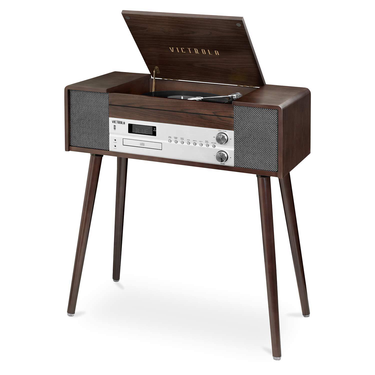 Victrola Jackson: 7-in-1 Music Center, Espresso - JOY2ESpree