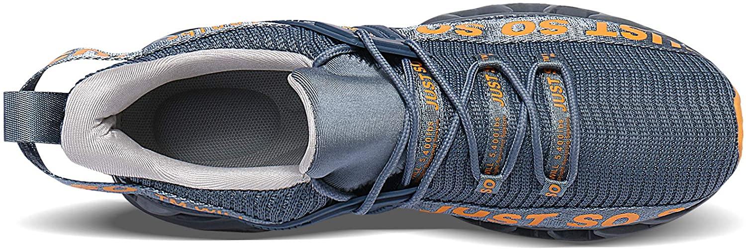 JSLEAP Mens Running Shoes Walking Non Slip Blade Type Sneakers