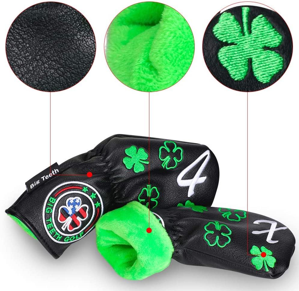 Golf Iron Head Covers 11Pcs Golf Club Protector Lucky Clover for Titleist Callaway Taylormade - JOY2ESpree