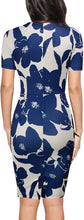 
                        
                          Load image into Gallery viewer, FORTRIC Women Printing Church Business Office Work Elegant Bodycon Pencil Dress
                        
                      