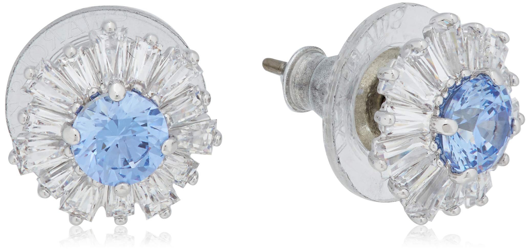 SWAROVSKI Women's Sunshine Jewelry Collection, Rhodium Finish, Blue Crystals, Clear Crystals - JOY2ESpree