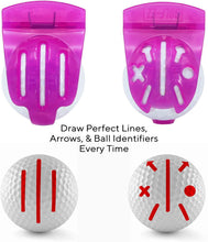 
                        
                          Load image into Gallery viewer, Golf-EZ TRI-LINE Golf Ball Alignment Kit with Carry Case | Swing Path Arrows &amp; Ball Identifiers - JOY2ESpree
                        
                      