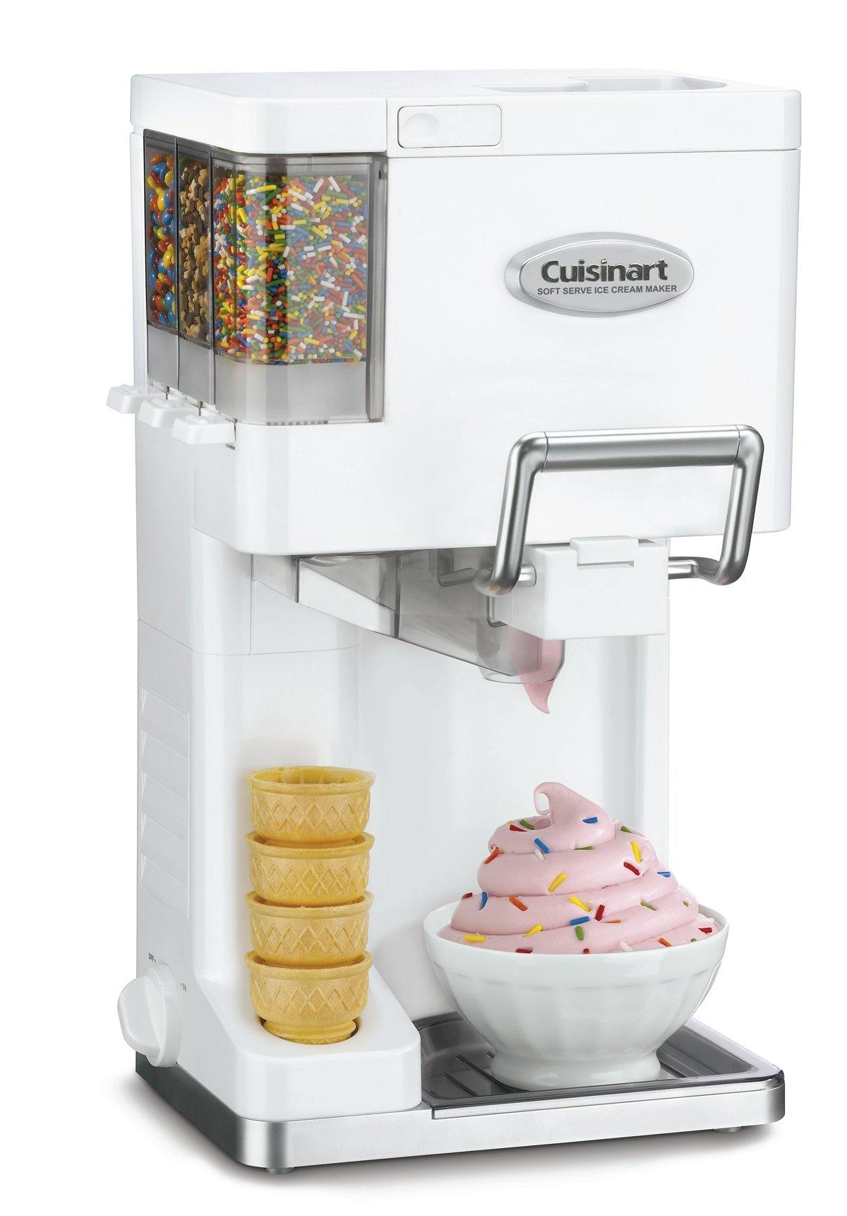 Cuisinart ICE-45P1 Mix Serve 1.5-Quart Soft Service Ice Cream Maker, White - JOY2ESpree