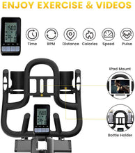 
                        
                          Cargar imagen en el visor de la galería, pooboo Exercise Bike Indoor Cycling Bike Stationary Bike-Belt Drive Cardio Bike with 44LBS Flywheel - JOY2ESpree
                        
                      