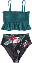 
                        
                          Muat gambar ke penampil Galeri, CUPSHE Women's High Waist Bikini Swimsuit Ruffle Smock Floral Print Two Piece Bathing Suit
                        
                      