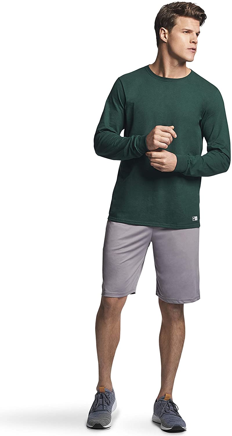 Russell Athletic Men's Cotton Performance Long Sleeve T-Shirts