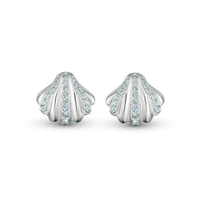 
                        
                          画像をギャラリービューアに読み込む, SWAROVSKI Women's Shell Jewelry Collection, Rhodium Finish, Aqua Blue Crystals - JOY2ESpree
                        
                      