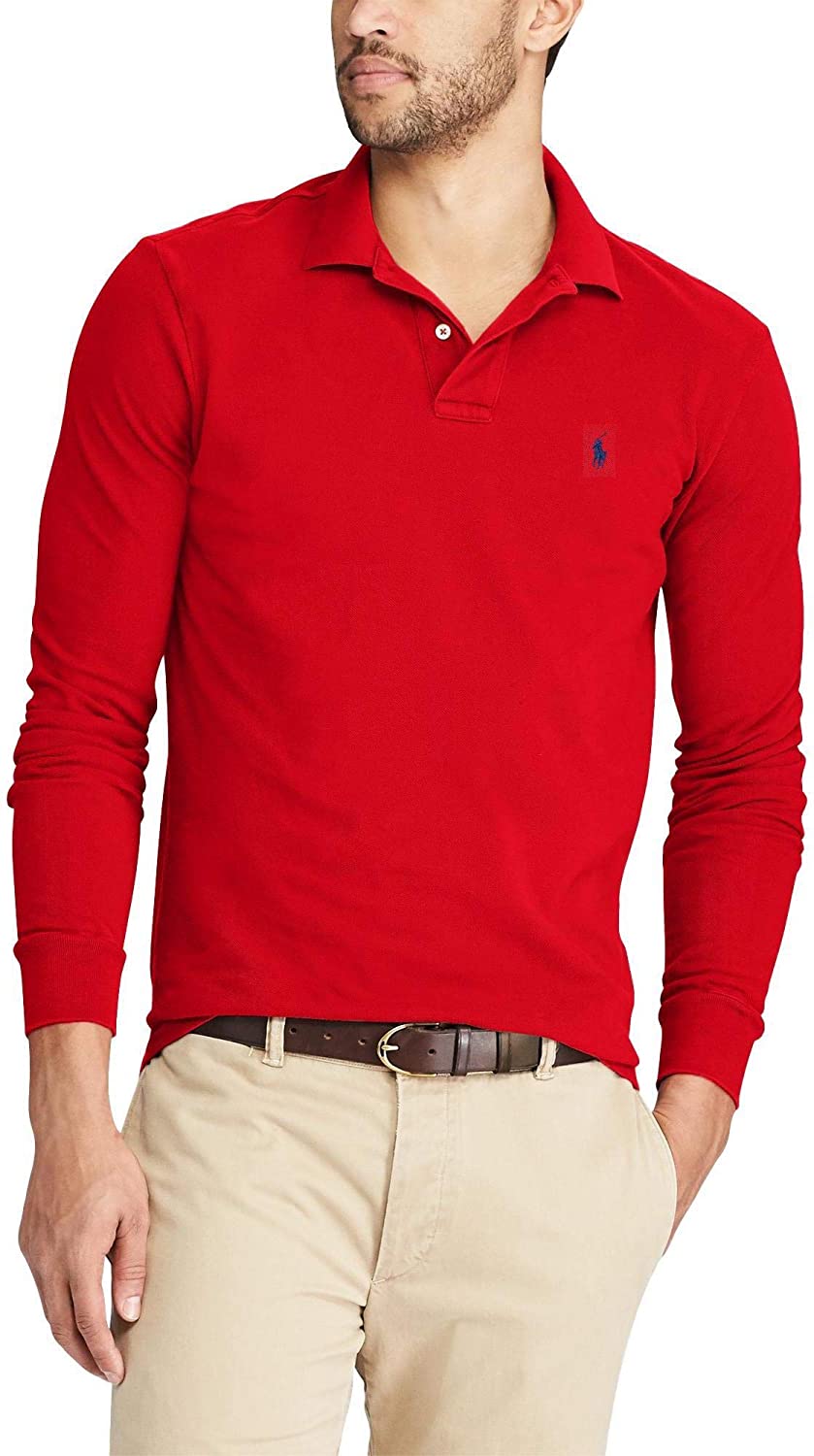 POLO RALPH LAUREN Men's Long Sleeve Mesh Polo Shirt
