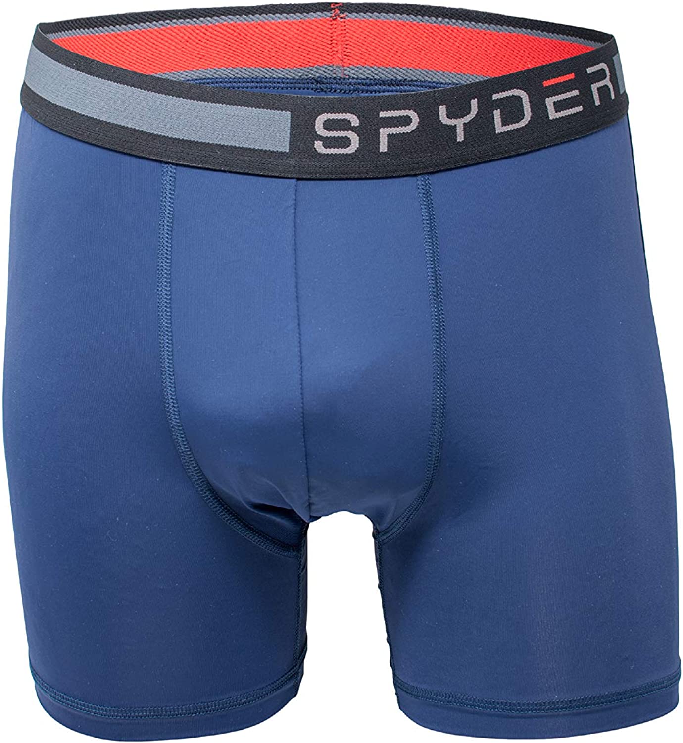 Spyder Mens Boxer Briefs Performance Sports Compression Shorts Athletic Mens Underwear - Mens Boxers Brief - 3 Pack for Men