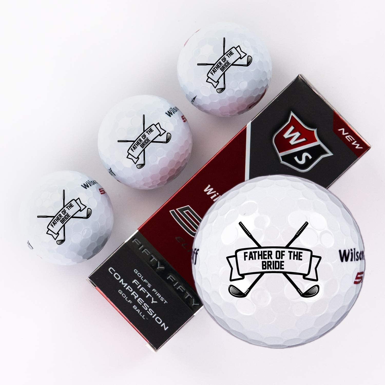 Buffalo BottleCraft Personalized Groomsman Golf Balls, Sleeve of 3, Wilson, Custom Designs for Groomsmen, Best Man, Ushers, Officiants - JOY2ESpree