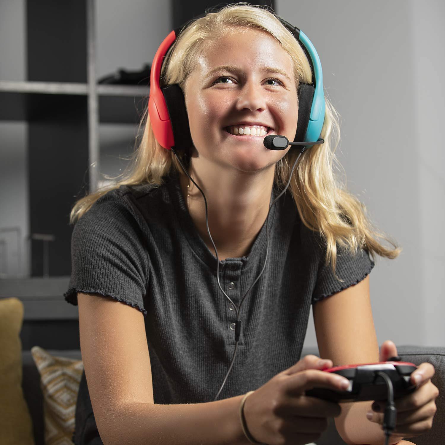 PDP Gaming LVL40 Wired Stereo Headset with Noise Cancelling Microphone: Nintendo Switch - JOY2ESpree