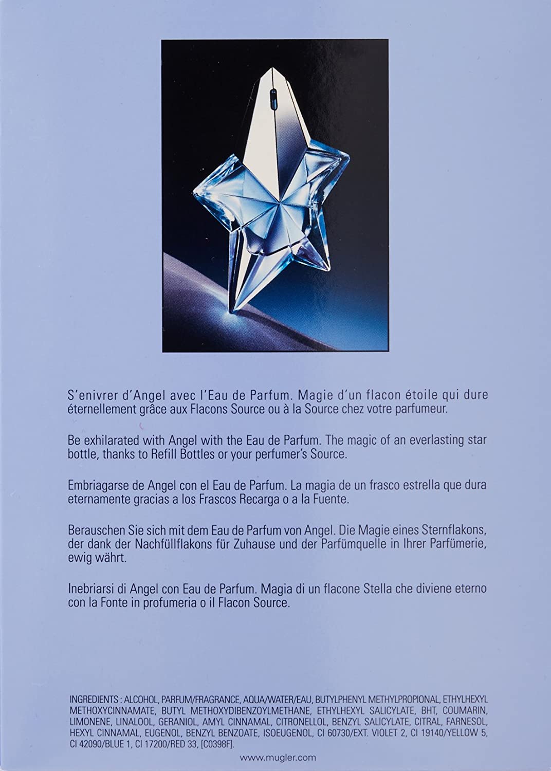 Thierry Mugler Angel By Thierry Mugler 3 Piece Gift Set - 1.7 Oz Eau De Parfum Spray, 0.3 Oz Eau De Parfum, 1.7 Oz Shower, Multicolor, Z7466WG