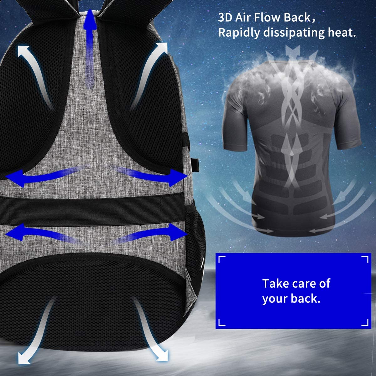 SHRRADOO Durable Anti Theft Laptop Backpack Travel Backpacks Bookbag