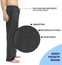 
                        
                          Muat gambar ke penampil Galeri, Bintangor Men's Sleep Pajama Pants 100% Cotton Knit Elastic Waistband Lounge Wear Long
                        
                      