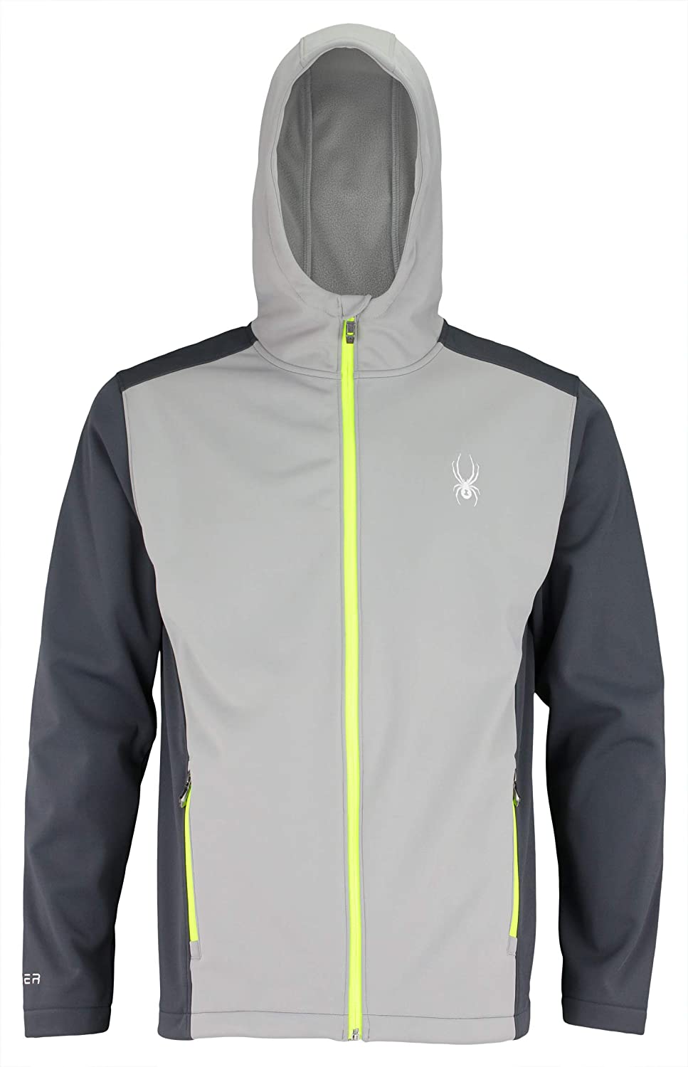 Spyder Mens Hydroweb Hooded Softshell Jacket, Color Variation