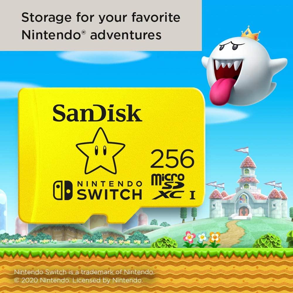 SanDisk 256GB microSDXC Card, Licensed for Nintendo Switch - SDSQXAO-256G-GNCZN - JOY2ESpree