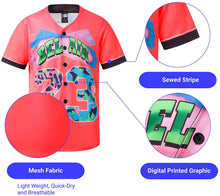 
                        
                          Muat gambar ke penampil Galeri, MOLPE 90s Hip Hop Clothing for Men and Women, Unisex Bel Air 23 Baseball Jersey, Mens Printed Urban Shirts for Party
                        
                      