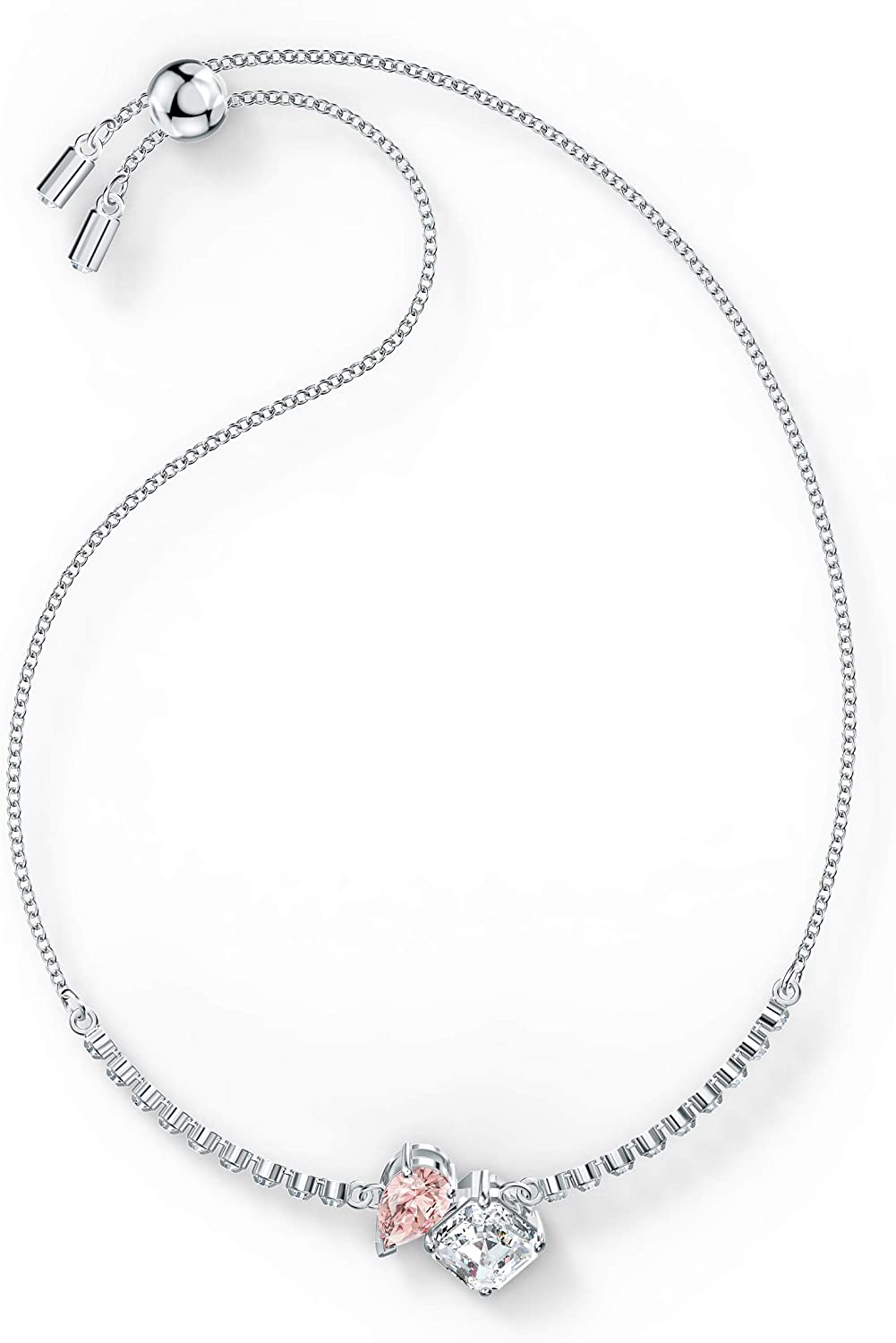 SWAROVSKI Women's Attract Soul Jewelry Collection, Rhodium Finish, Pink Crystals - JOY2ESpree
