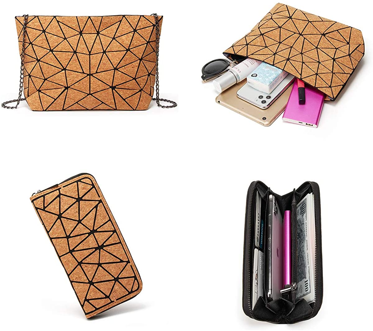 Women Fashion Handbags Wallet Tote Bag Shoulder Bag Top Handle Satchel Purse Set 4pcs