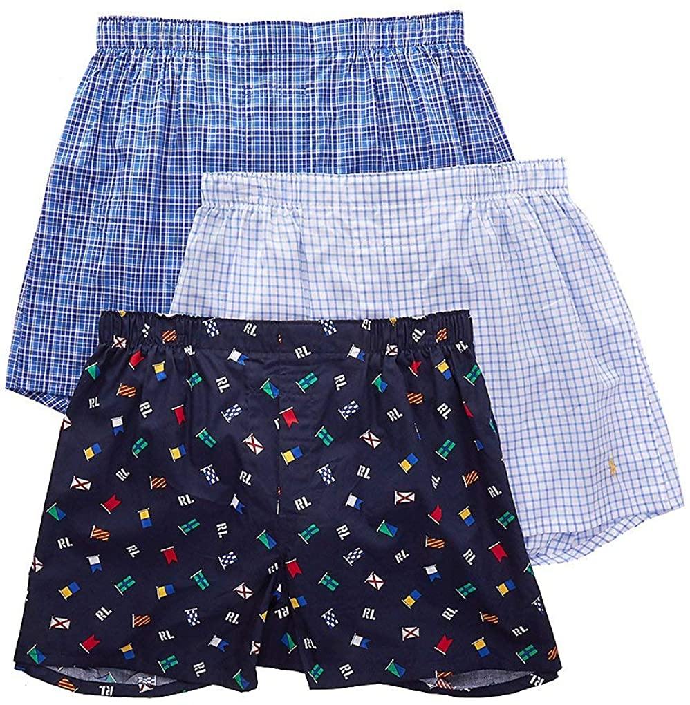 Polo Ralph Lauren Men's 3-Pack Classic Fit Packaged Woven Boxers