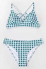 
                        
                          Load image into Gallery viewer, CUPSHE Women’s Bikini Swimsuit Stripe V Neck Back Cross Two Piece Bathing Suit
                        
                      