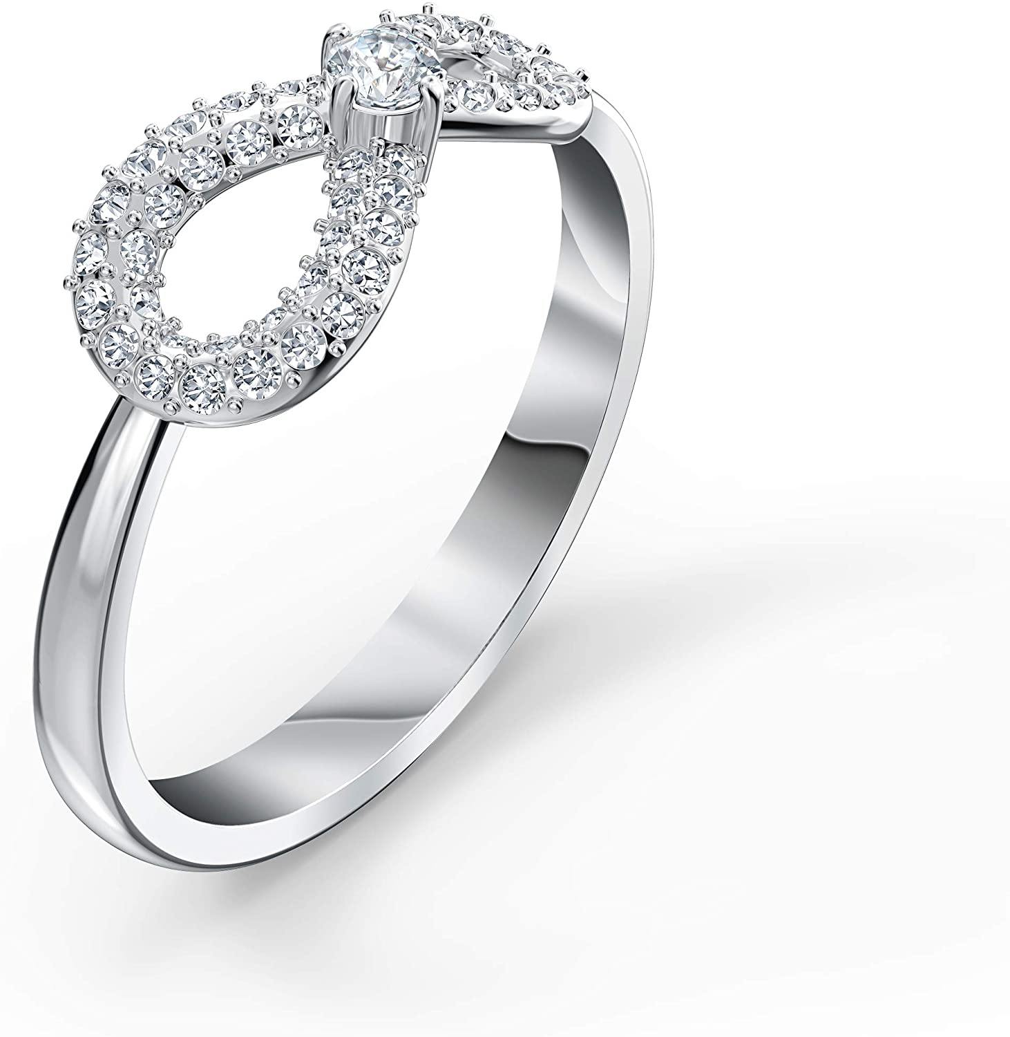 SWAROVSKI Women's Infinity Ring Collection, Rhodium Plated, Clear Crystals - JOY2ESpree