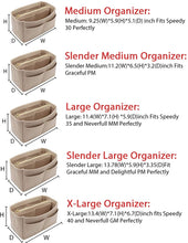 
                        
                          Cargar imagen en el visor de la galería, Felt Purse Bag Organizer Insert with zipper Bag Tote Shaper Fit Speedy Neverfull MM GM
                        
                      