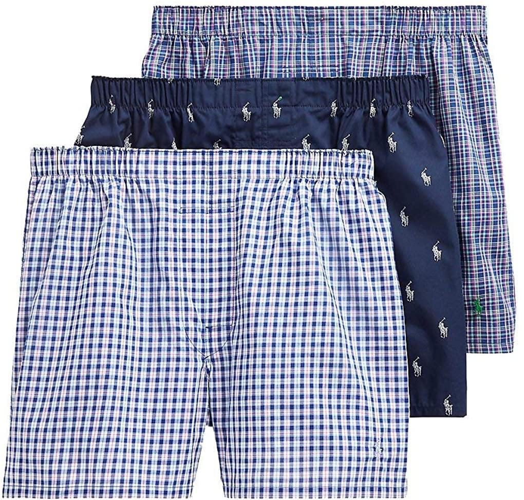 Polo Ralph Lauren Men's 3-Pack Classic Fit Packaged Woven Boxers