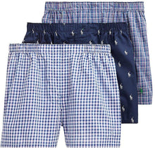 
                        
                          Cargar imagen en el visor de la galería, Polo Ralph Lauren Men's 3-Pack Classic Fit Packaged Woven Boxers
                        
                      