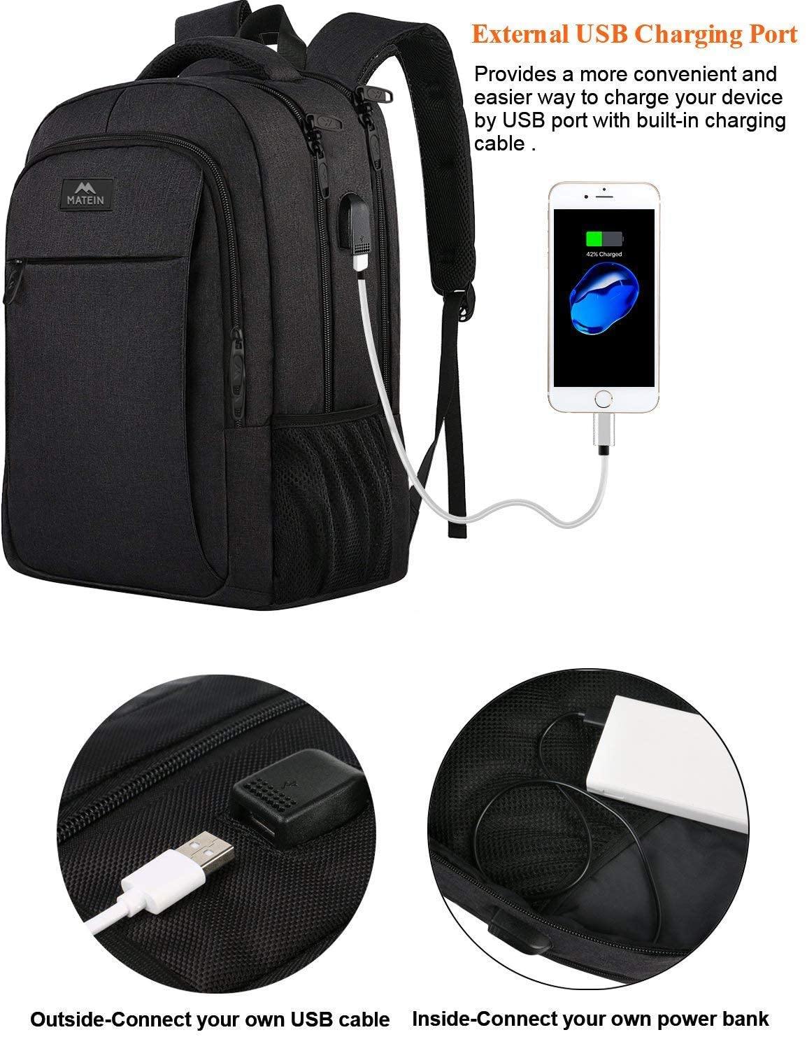 Matein Travel Laptop Backpack, Business Anti Theft Slim Durable Laptops Backpack - JOY2ESpree