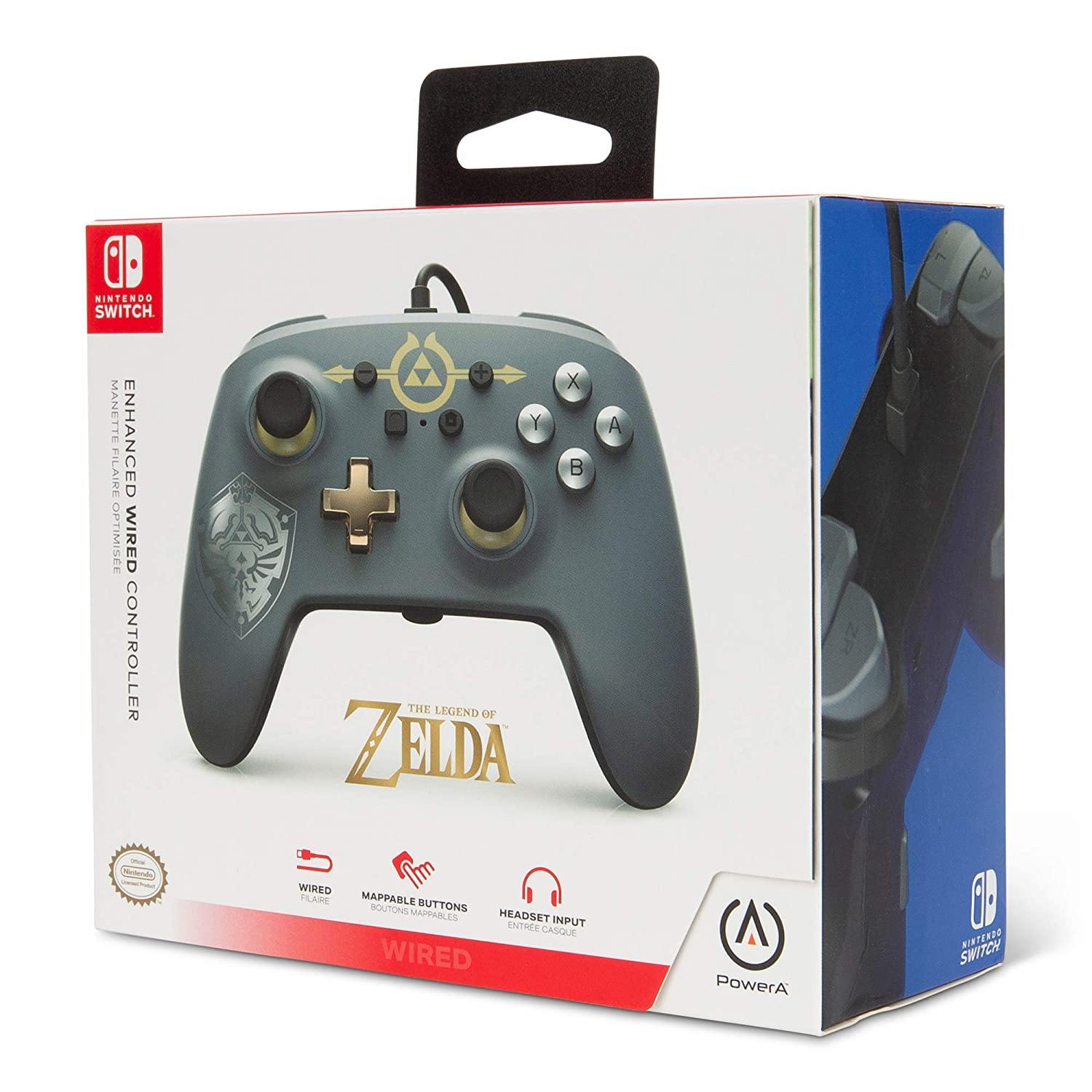 PowerA Enhanced Wired Controller for Nintendo Switch - Mario White, Gamepad, Wired Video Game Controller, Gaming Controller - Nintendo Switch - JOY2ESpree