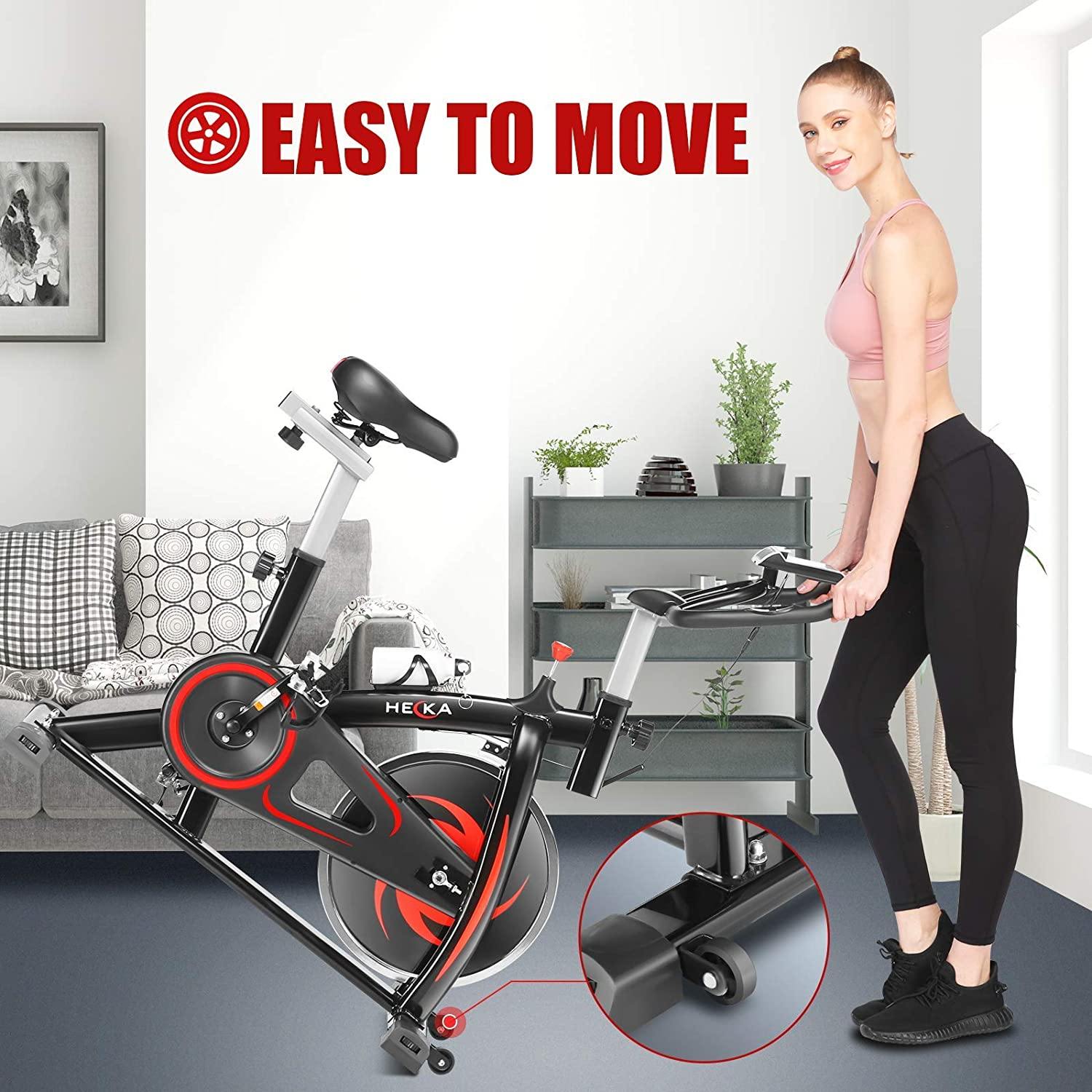 HEKA Indoor Cycling Bike Stationary, Belt Drive Indoor Exercise Bikes - JOY2ESpree