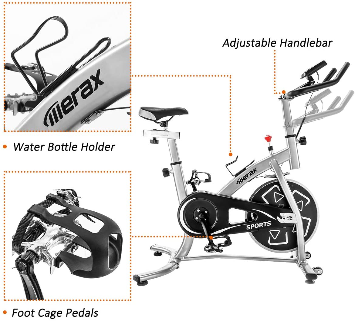 Merax Exercise Bike Spin Bike Stationary Indoor Cycling Bike Workout Bike for Home Use - JOY2ESpree