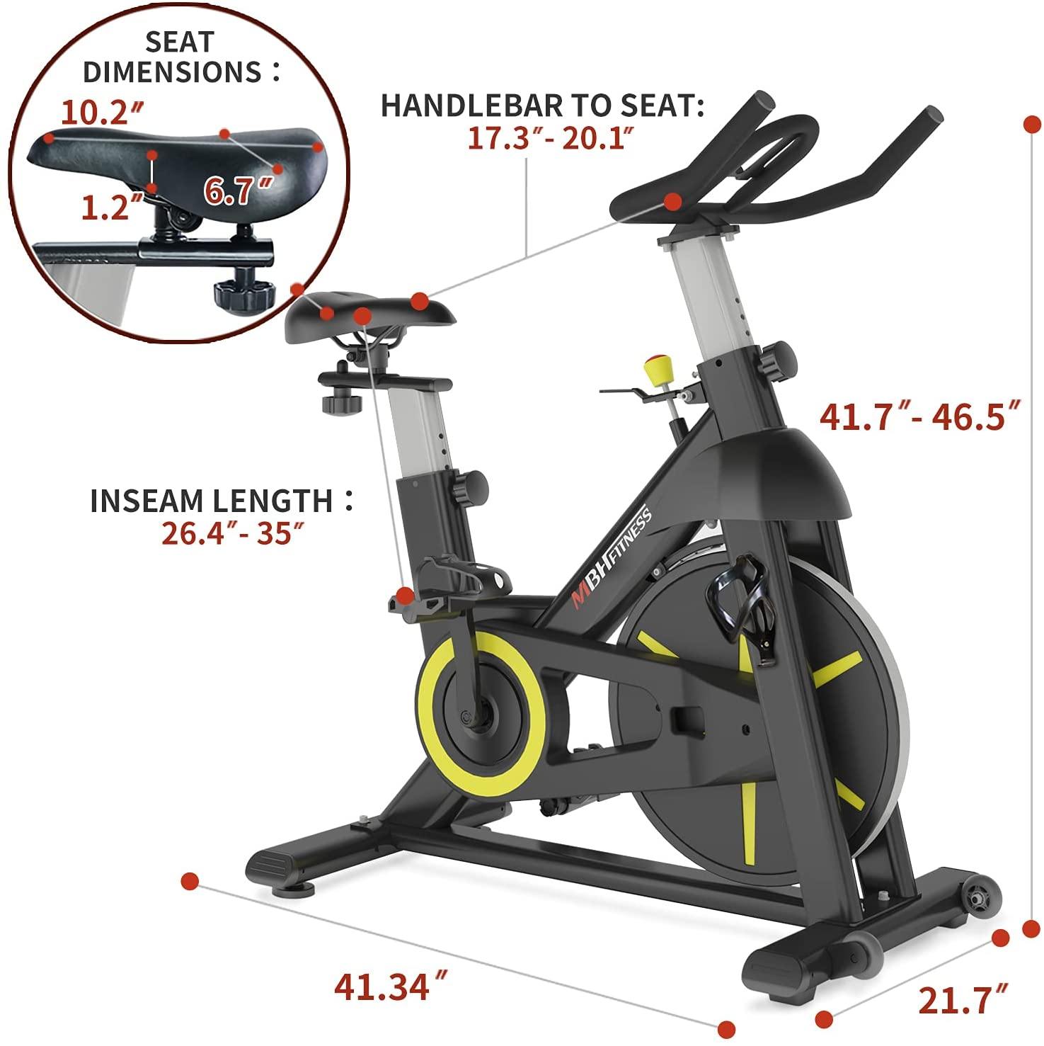 MBH Fitness Magnetic Exercise Bike Stationary, Indoor Cycling Bike for Home Gym Use - JOY2ESpree