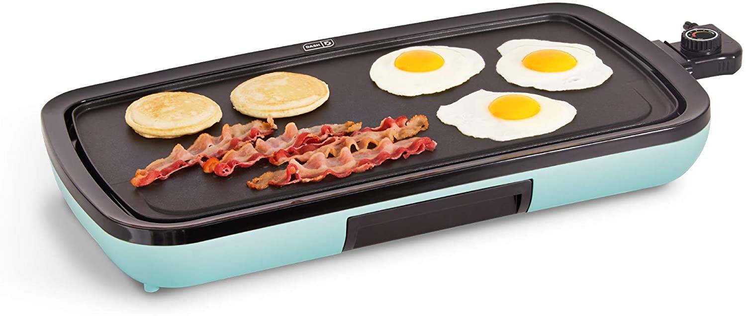 DASH DEG200GBRD01 Everyday Nonstick Electric Griddle for Pancakes, Burgers, Quesadillas, Eggs & other on the go Breakfast - JOY2ESpree