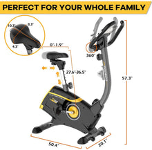 
                        
                          Cargar imagen en el visor de la galería, JKANGFIT Exercise Bike Stationary Bikes with 8-Level Magnetic Resistance and LCD Monitor, Indoor Cycling Bike 300 LB Capacity Upright Workout Bike - JOY2ESpree
                        
                      