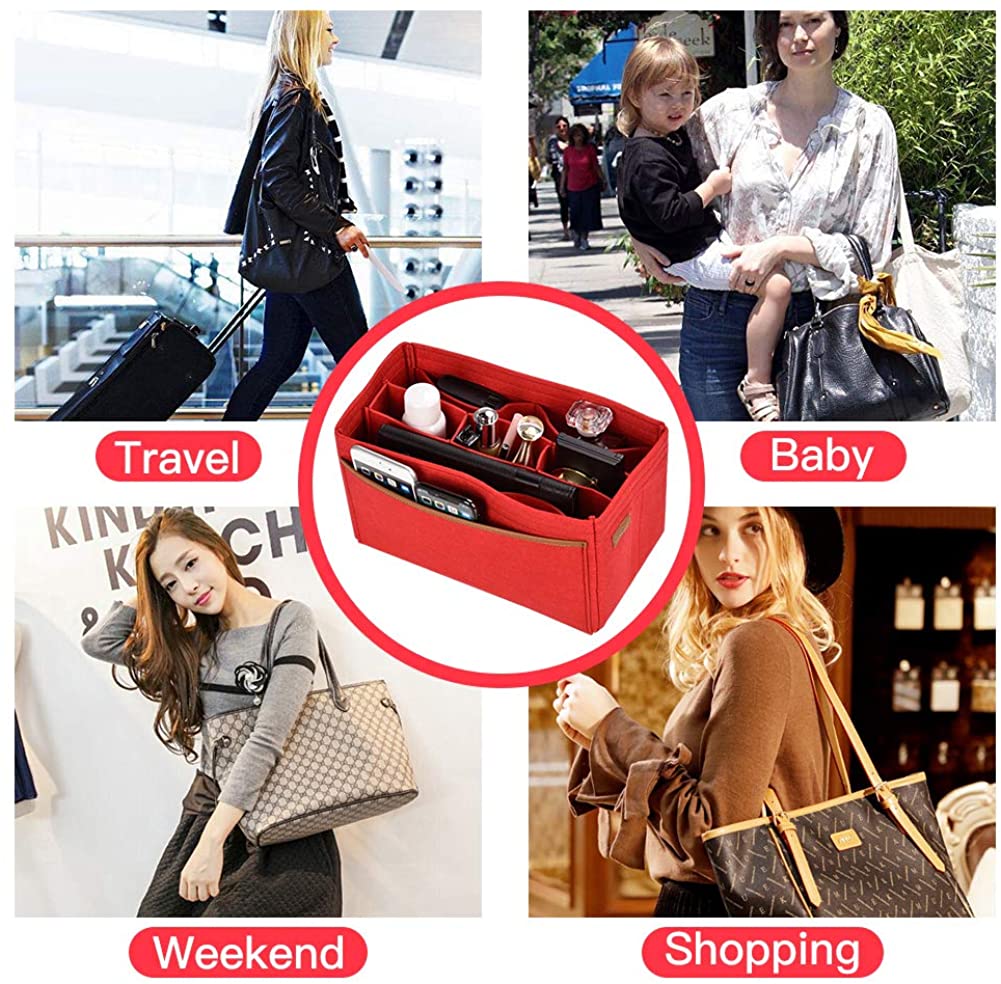 Felt Insert Bag Organizer Bag in Bag Handbag Fit LV Speedy Neverfull Longchamp